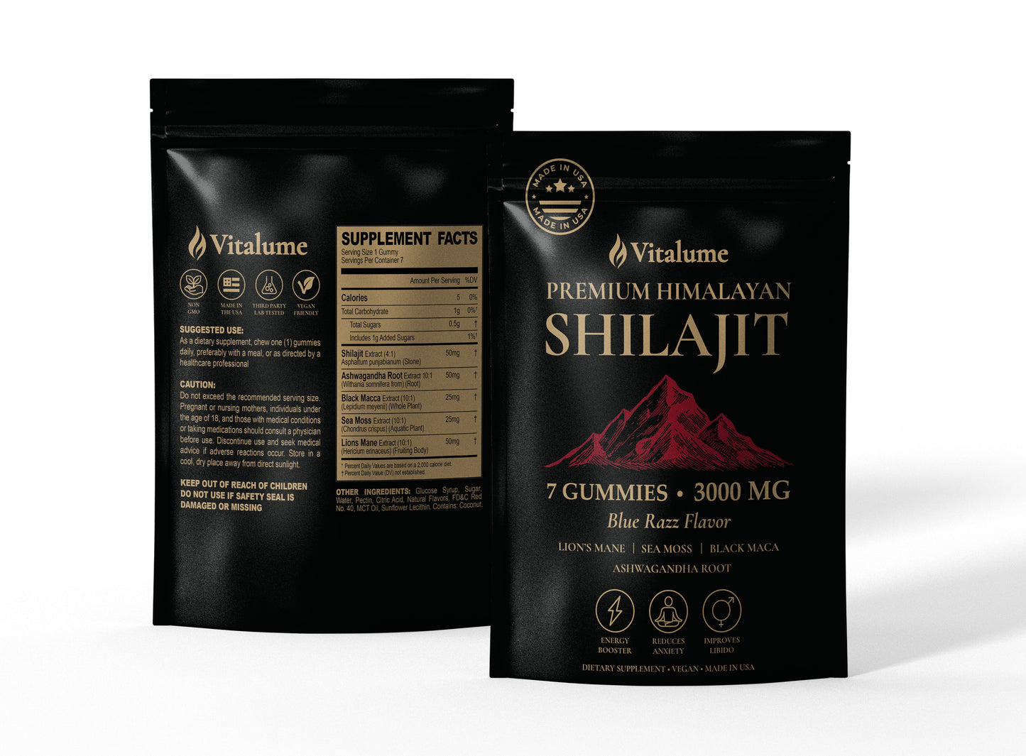 VITALUME™ Pure Shilajit Gummies – 7ct Travel Pack